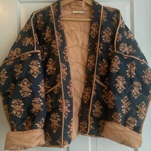 By Together Quilted Jacket Paisley Print Size Small